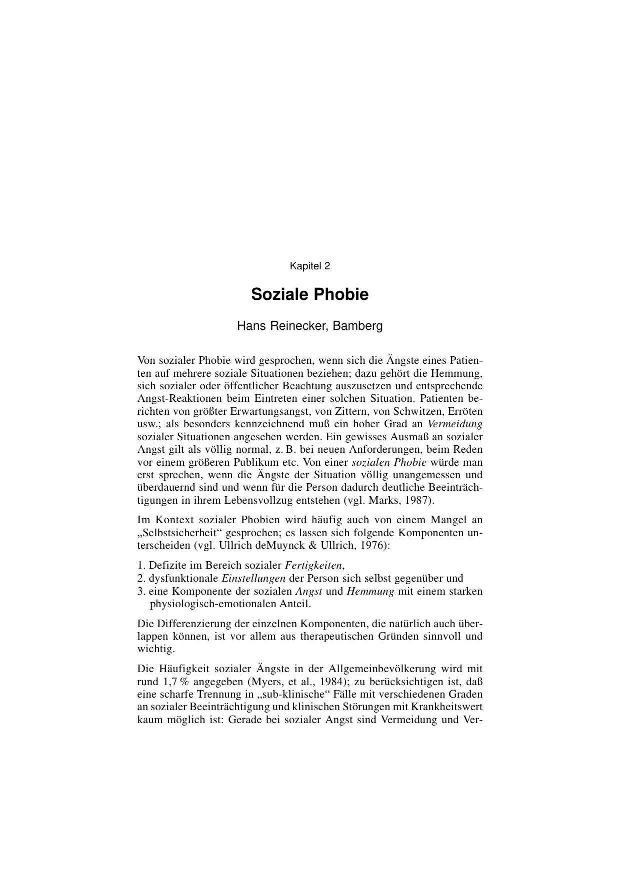 H. Reinecker (Hrsg.): Fallbuch der Klinischen Psychologie