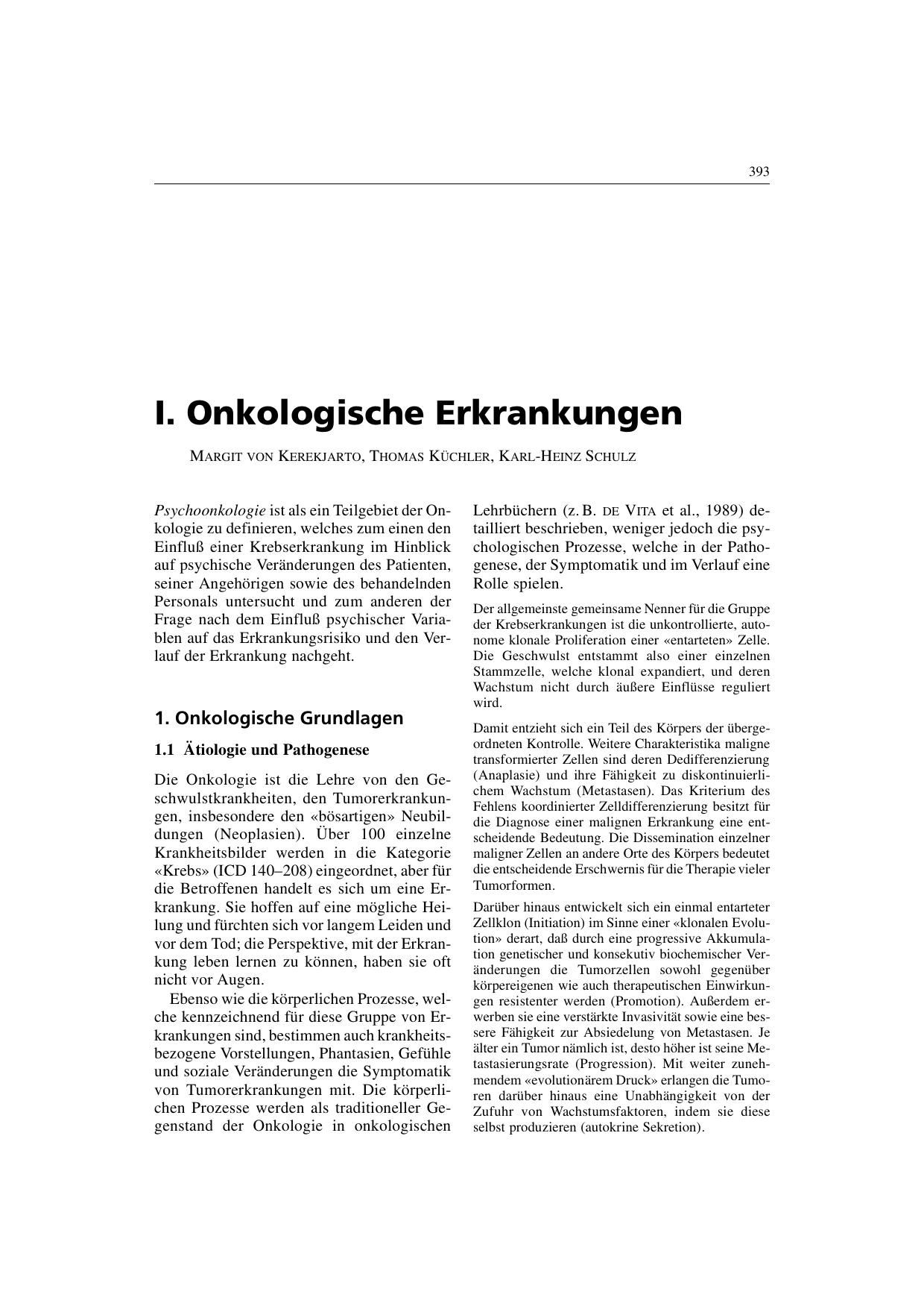 A.-E. Meyer, H. Freyberger, M. v. Kerekjarto, R. Liedtke & H. Speidel (Hrsg.): Jores Praktische Psychosomatik