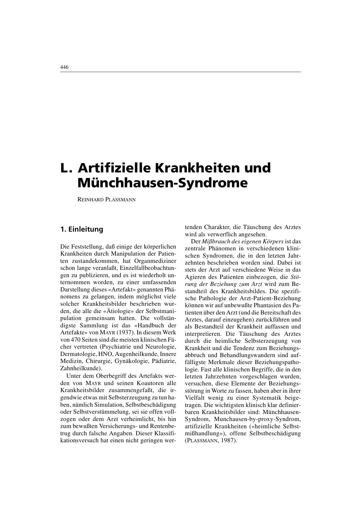 A.-E. Meyer, H. Freyberger, M. v. Kerekjarto, R. Liedtke & H. Speidel (Hrsg.): Jores Praktische Psychosomatik