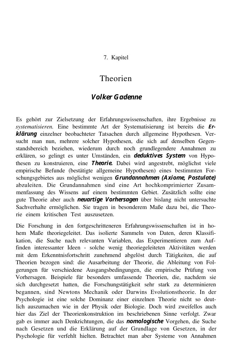 Enzyklopädie der Psychologie. Themenbereich B: Methodologie und Methoden. Serie I: Forschungsmethoden der Psychologie. Bd. 1: Methodologische Grundlagen der Psychologie