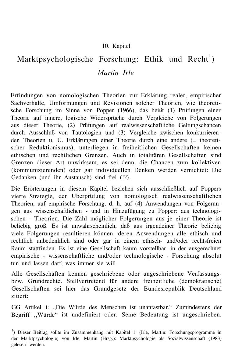 Enzyklopädie der Psychologie. Themenbereich D: Praxisgebiete. Serie III: Wirtschafts-, Organisations- und Arbeitspsychologie. Band 5: Methoden und Anwendungen in der Marktpsychologie