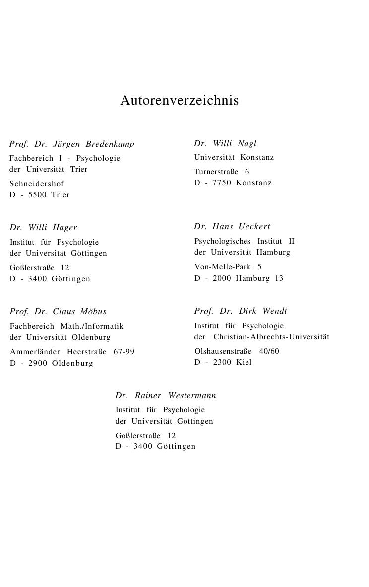 Enzyklopädie der Psychologie. Themenbereich B: Methodologie und Methode56�*—ÑÂ[É{ä