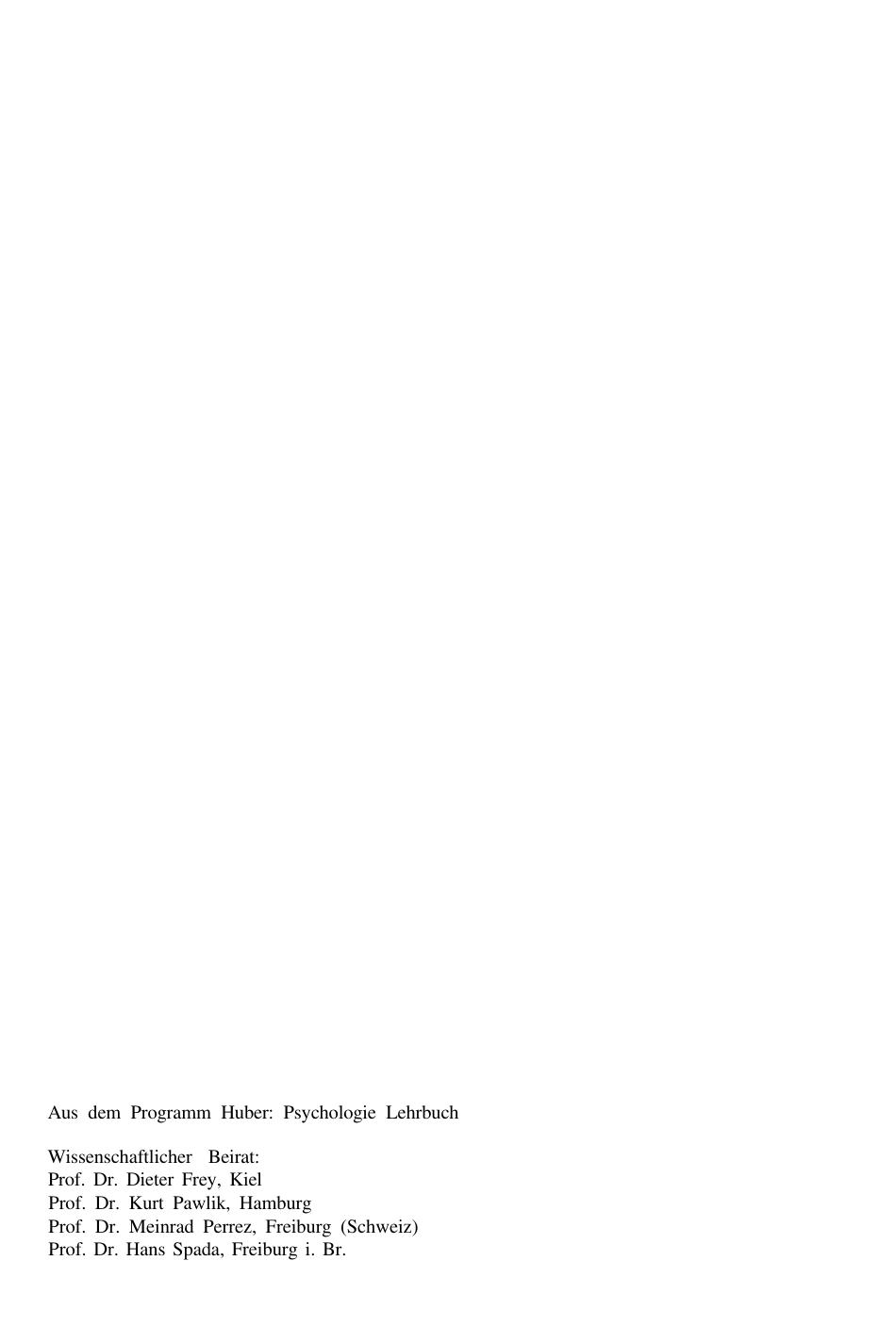 H. Spada (Hrsg.): Lehrbuch Allgemeine Psychologie