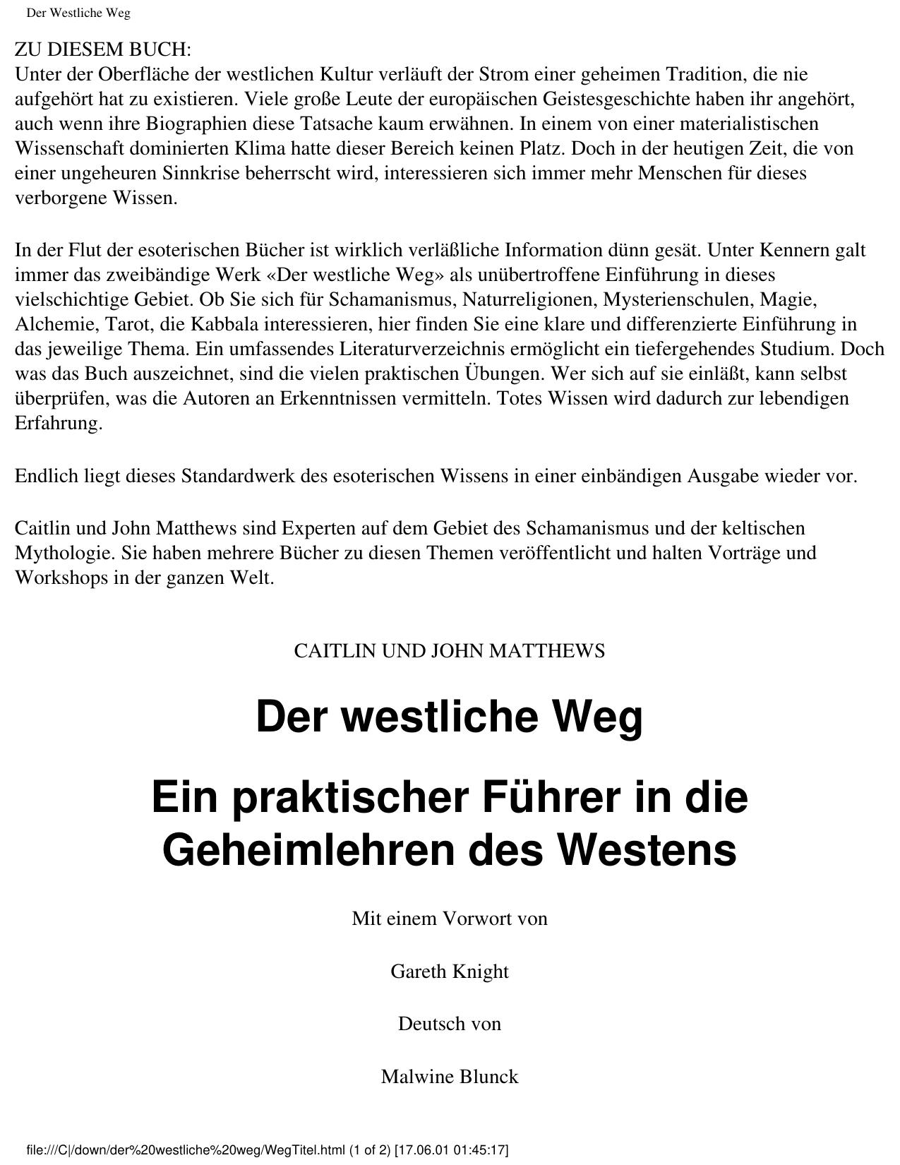 Der Westliche Weg