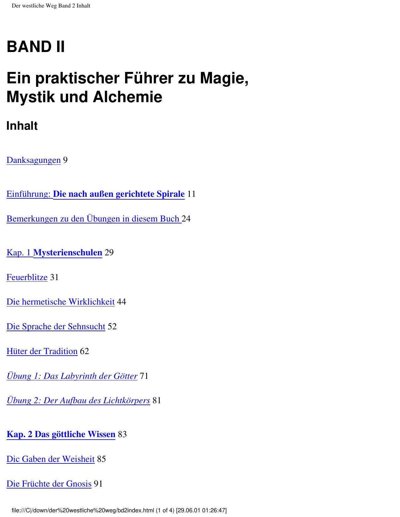 Der westliche Weg Band 2 Inhalt