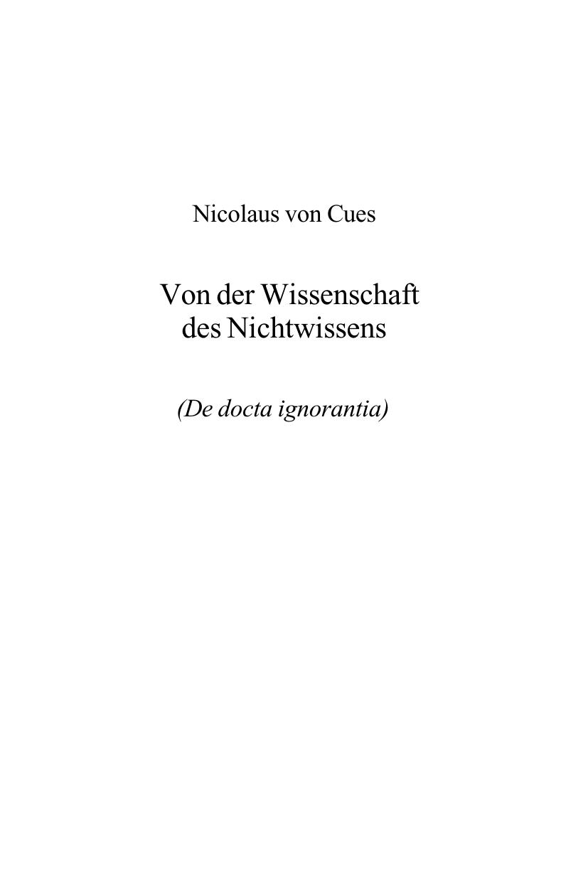 Cues - Von der Wissenschaft des Nichtwissens