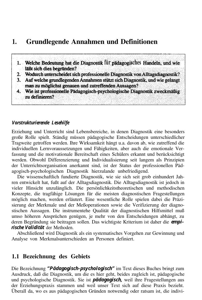 Tent, L. und Stelzl, I.: Pädagogisch-psychologische Diagnostik. Bd. 1