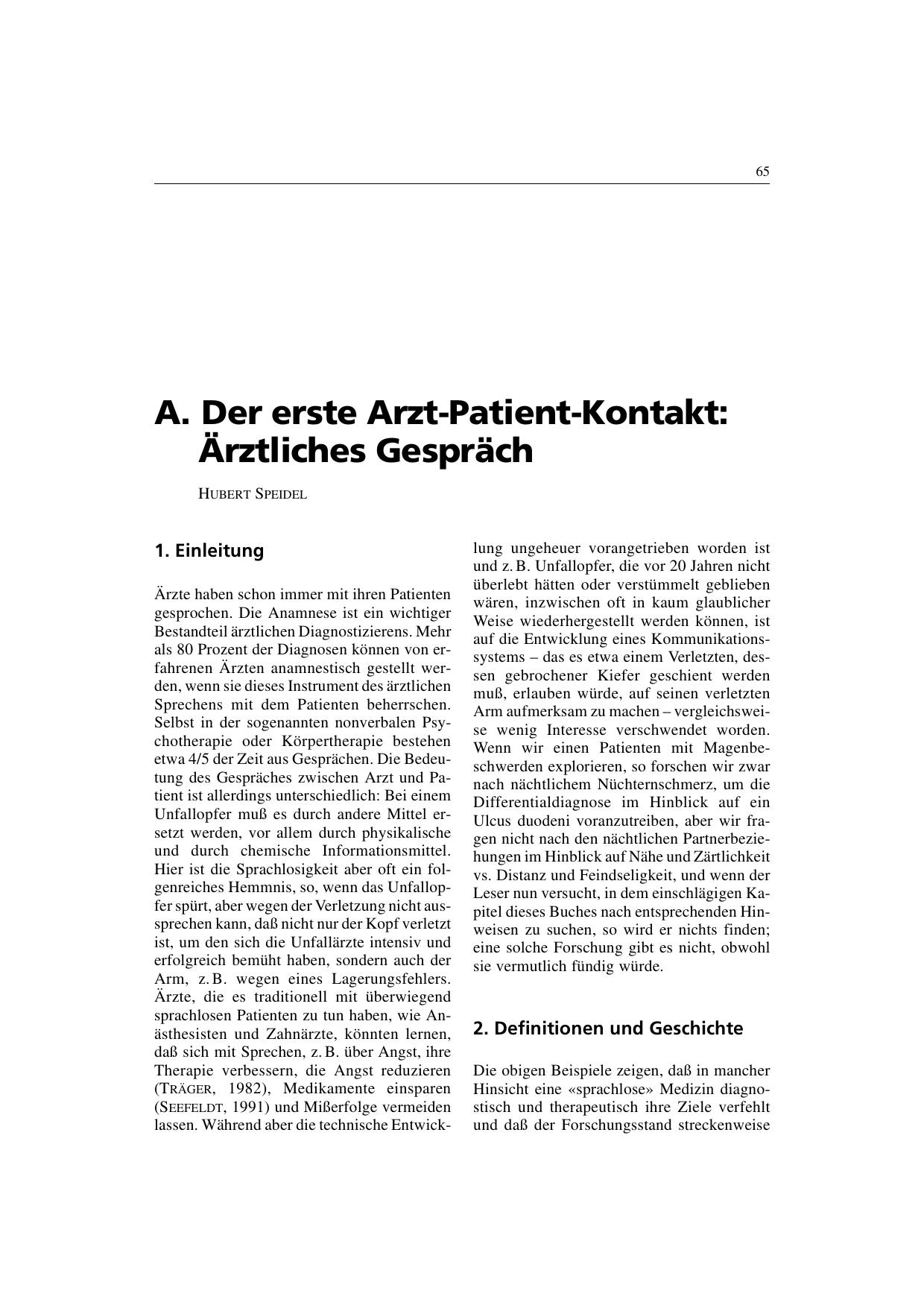 A.-E. Meyer, H. Freyberger, M. v. Kerekjarto, R. Liedtke & H. Speidel (Hrsg.): Jores Praktische Psychosomatik