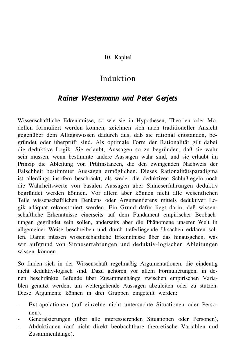 Enzyklopädie der Psychologie. Themenbereich B: Methodologie und Methoden. Serie I: Forschungsmethoden der Psychologie. Bd. 1: Methodologische Grundlagen der Psychologie