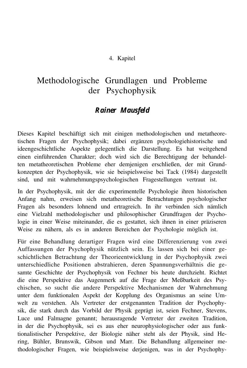 Enzyklopädie der Psychologie. Themenbereich B: Methodologie und Methoden. Serie I: Forschungsmethoden der Psychologie. Bd. 1: Methodologische Grundlagen der Psychologie