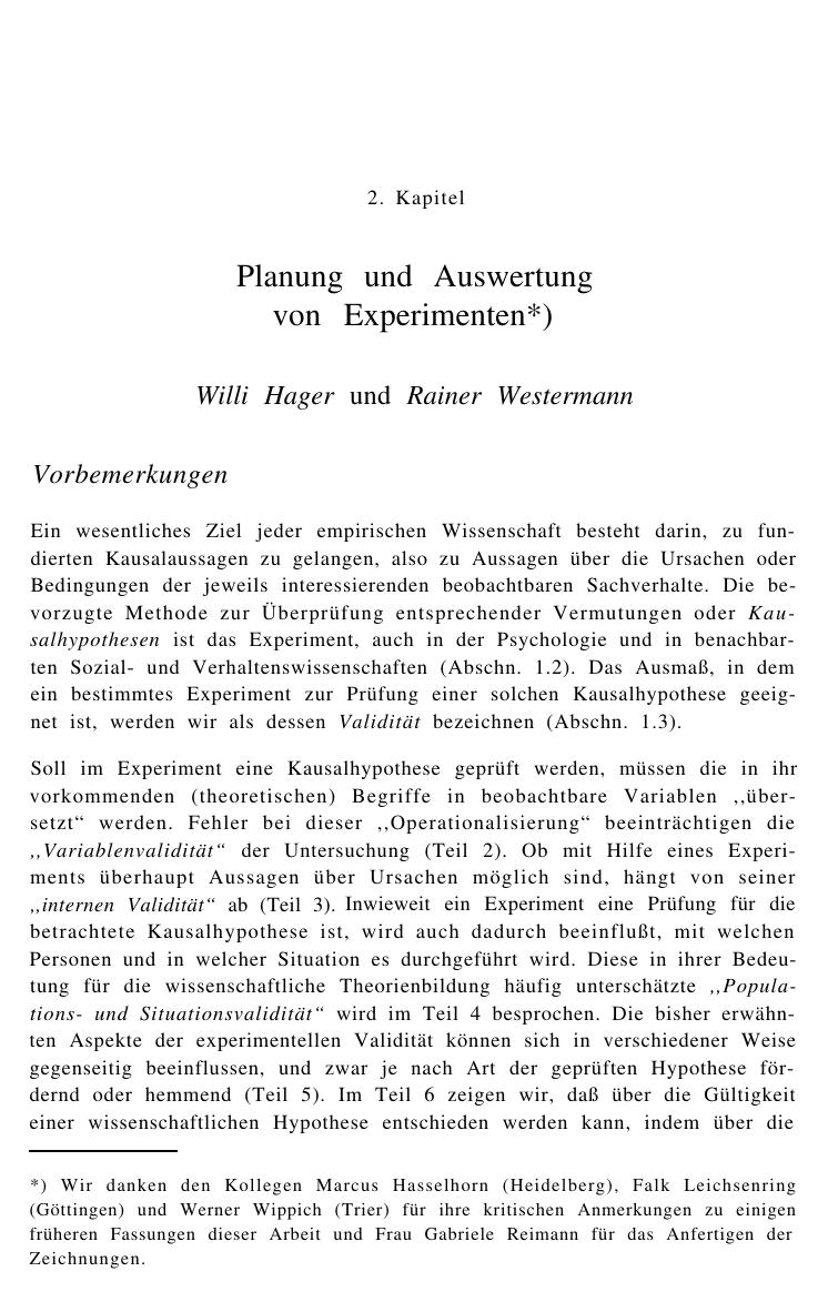 Enzyklopädie der Psychologie. Themenbereich B: Methodologie und Methoden. Serie I: Forschungsmethoden der Psychologie. Band 5: Hypothesenprüfung