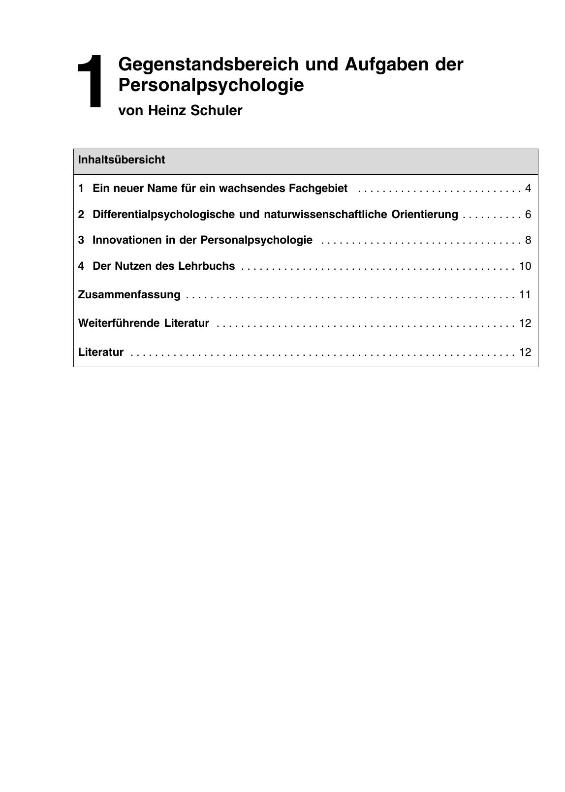 H. Schuler (Hrsg.): Lehrbuch der Personalpsychologie