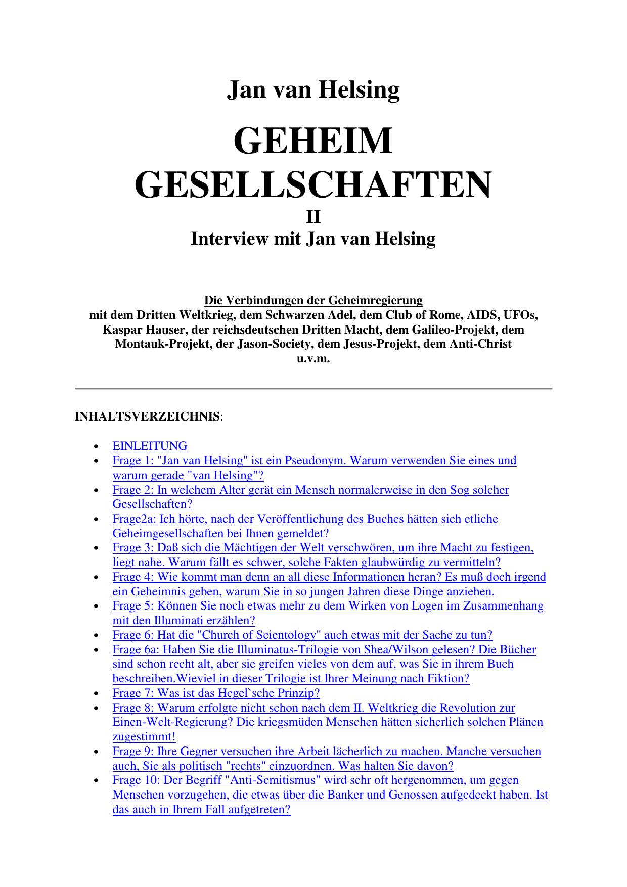 Jan Van Helsing