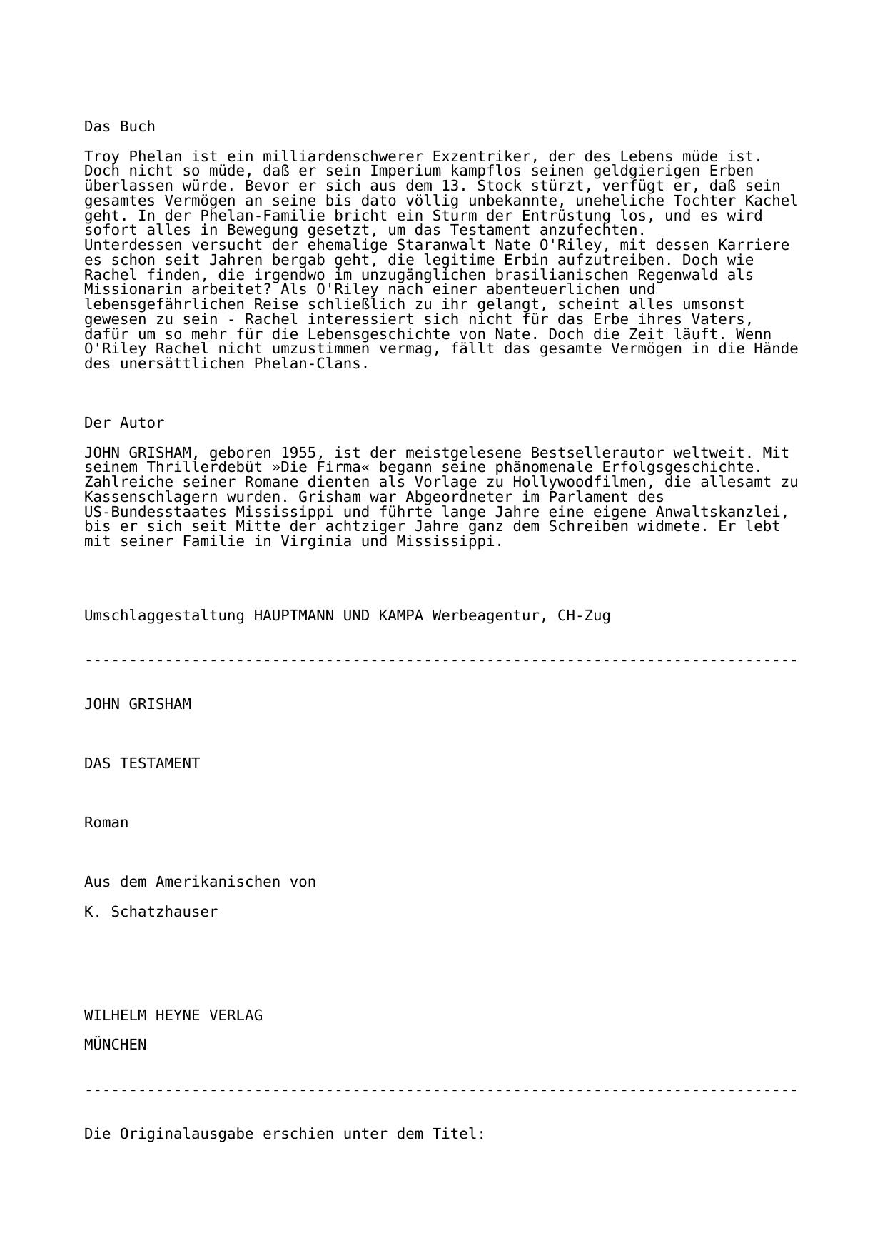 Grisham, John - Das Testament.txt - Editor