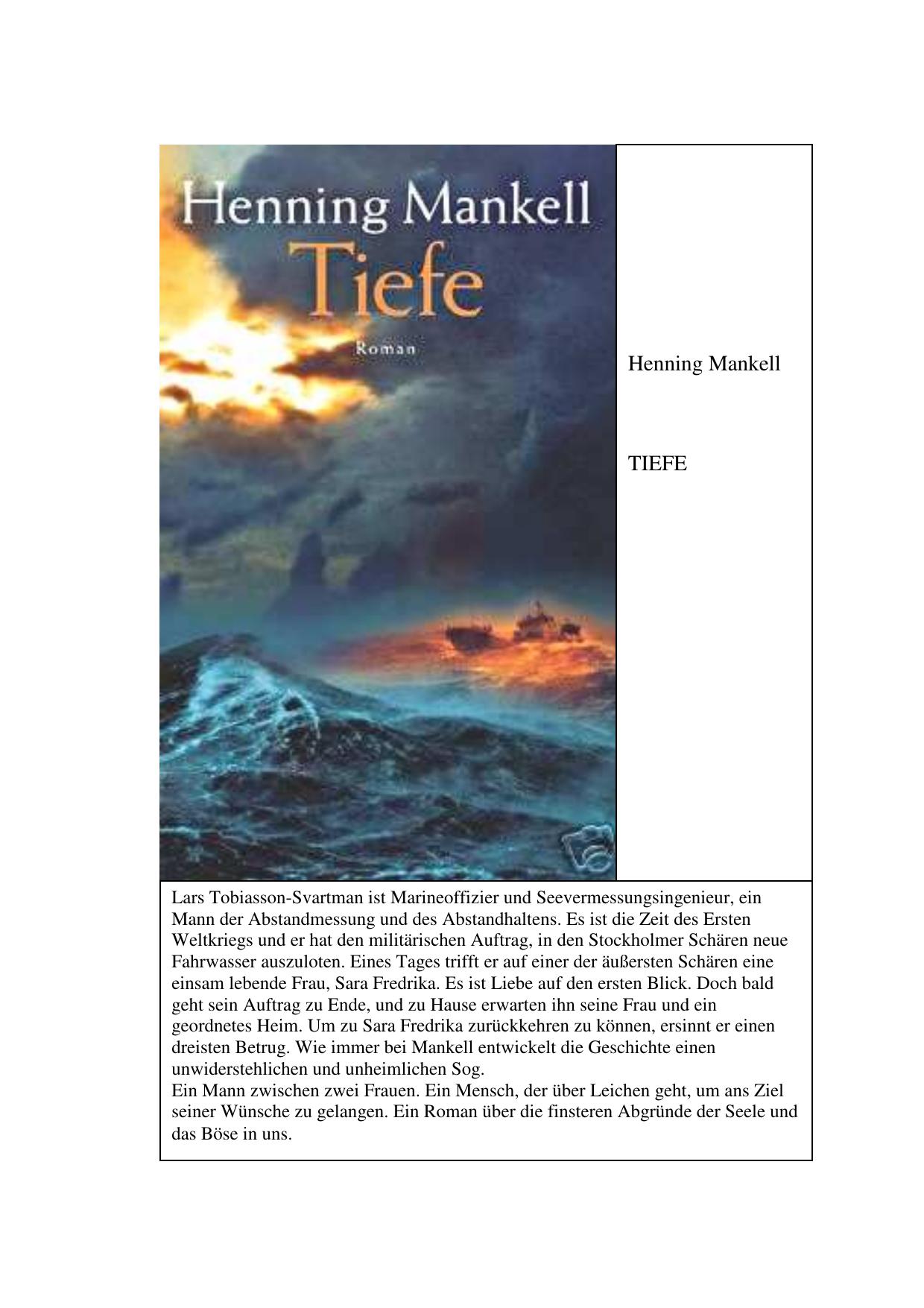 Mankell Henning - Tiefe