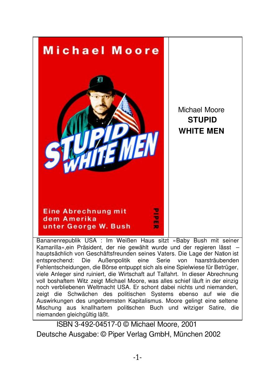 Stupid White Men