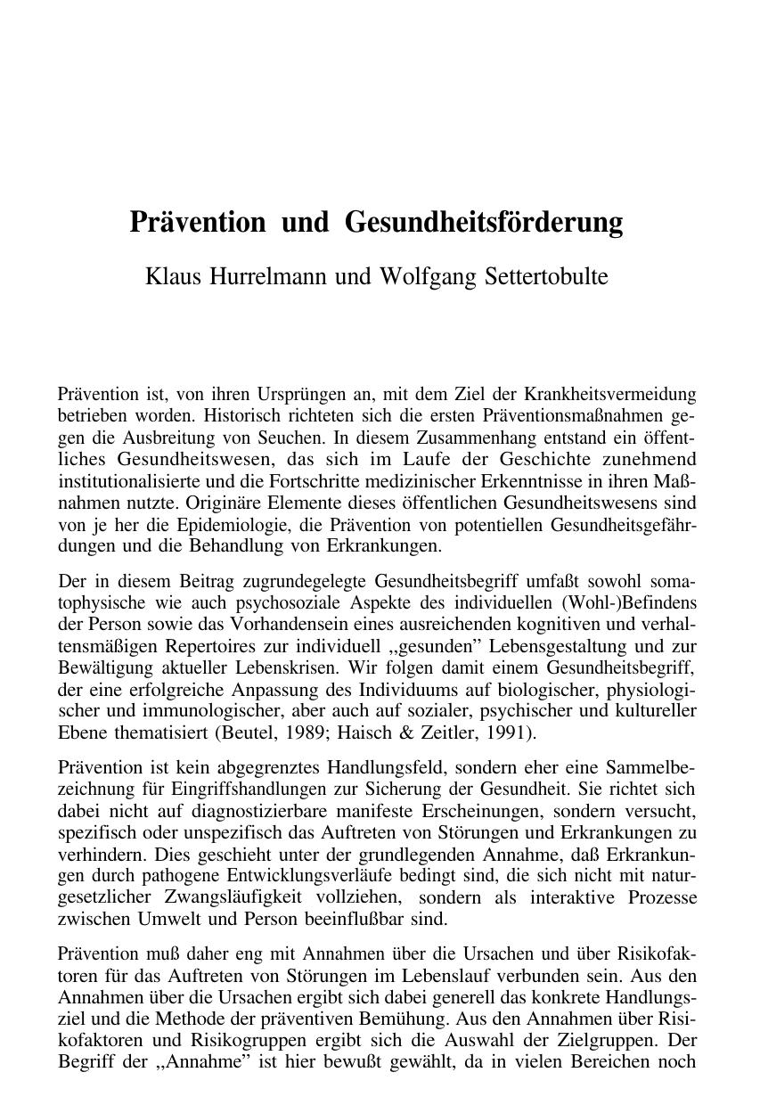 F. Petermann (Hrsg.): Lehrbuch der Klinischen Kinderpsychologie