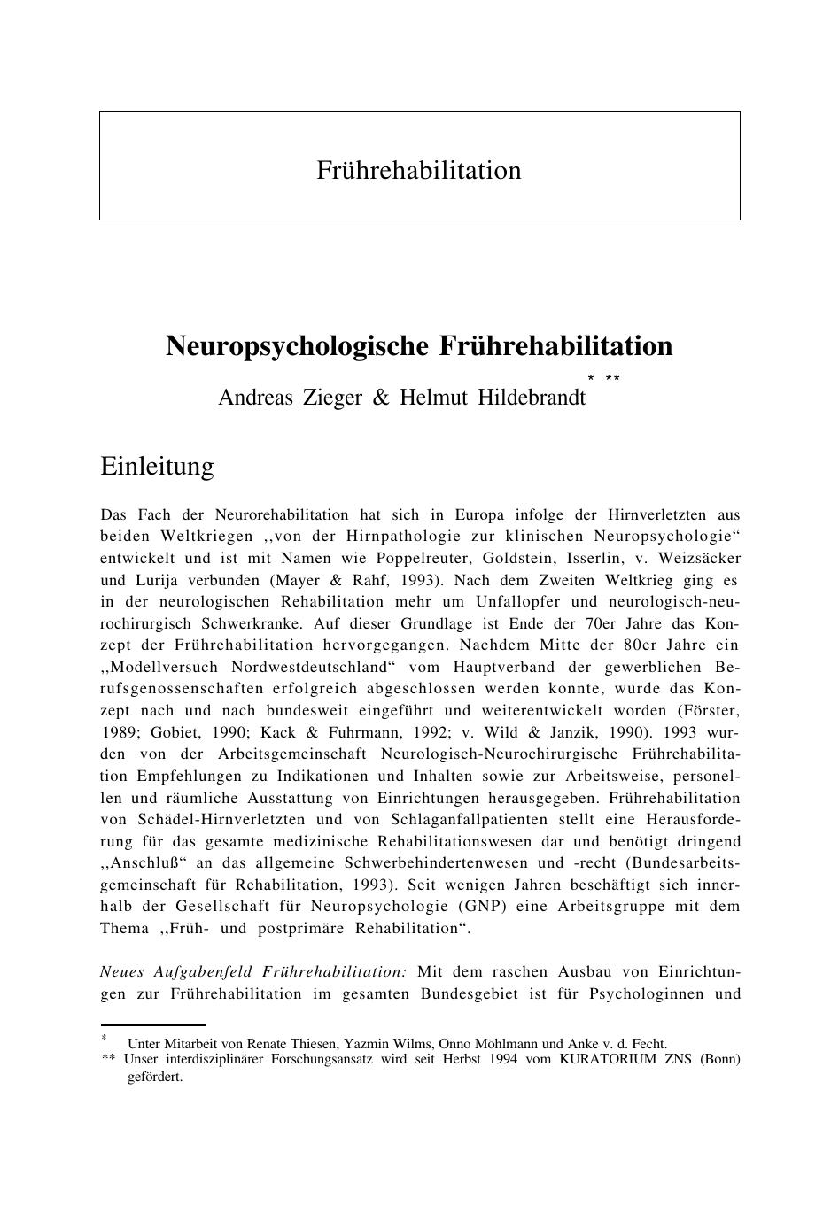 S. Gauggel & G. Kerkhoff (Hrsg.): Fallbuch der Klinischen Neuropsychologie