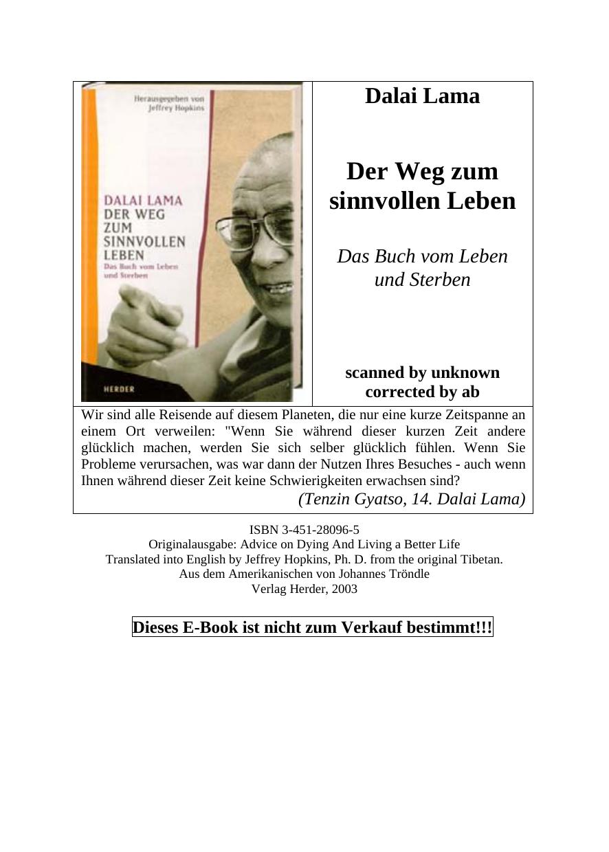 Der Weg zum sinnvollen Leben
