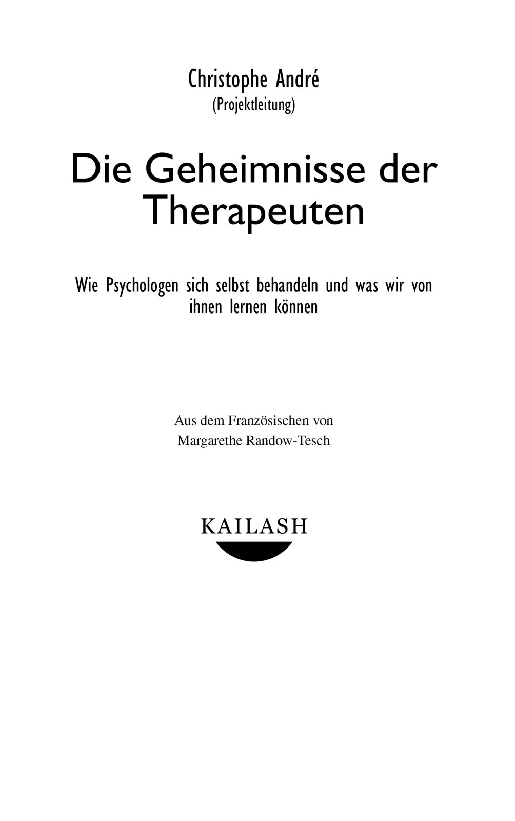 Die Geheimnisse der Therapeuten
