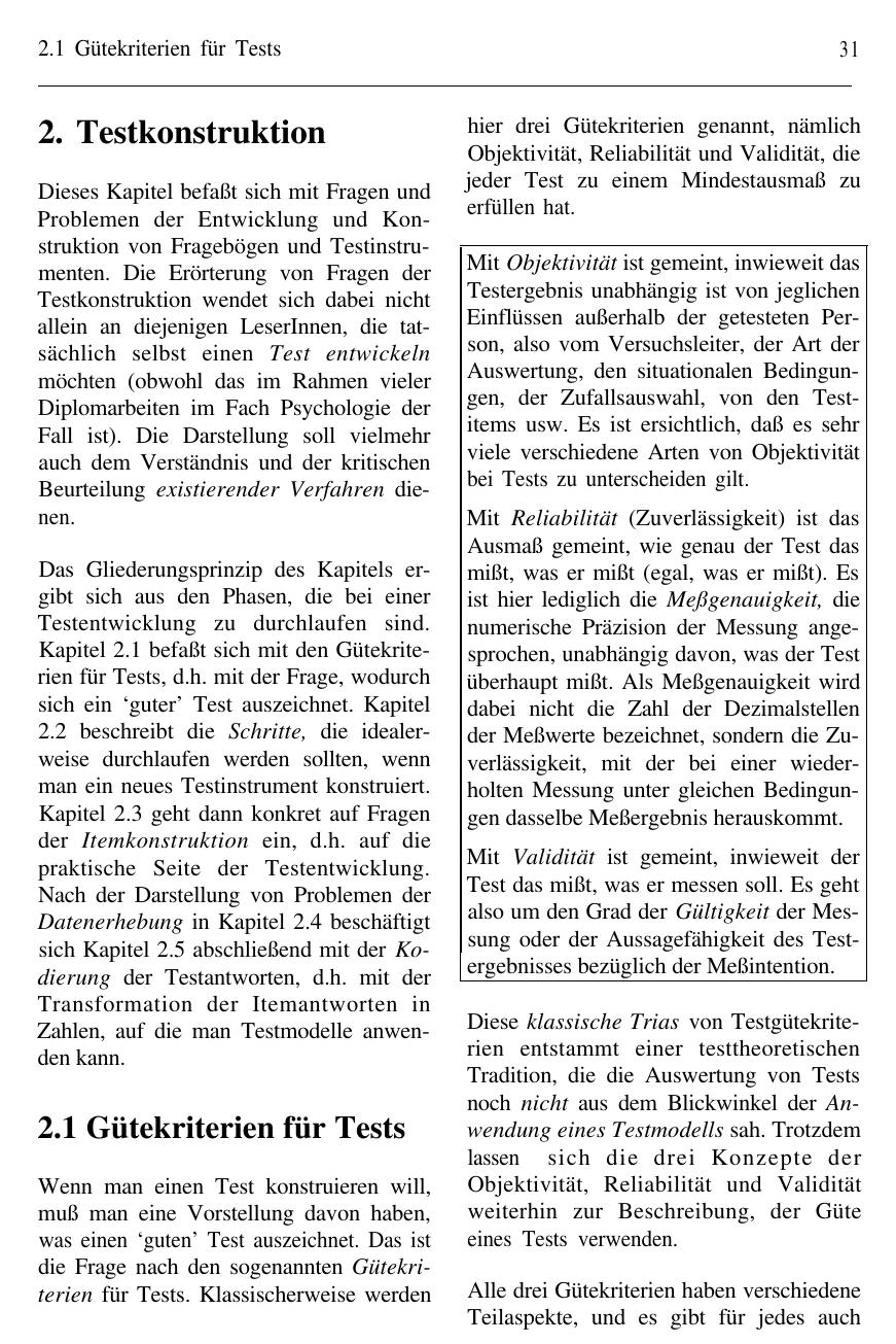 Jürgen Rost: Testtheorie Testkonstruktion