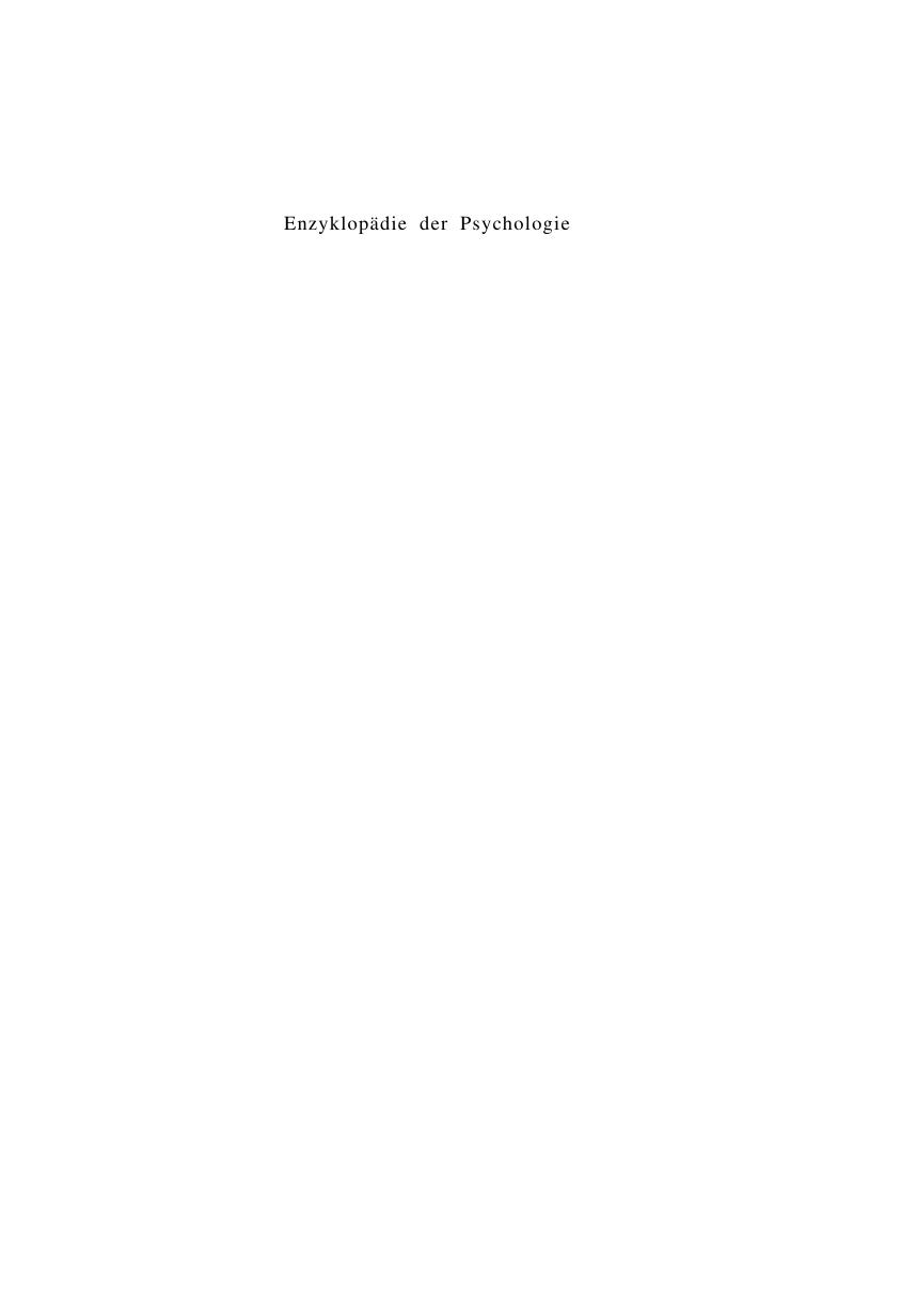 Enzyklopädie der Psychologie. Themenbereich B: Methodologie und Methoden. Serie I: Forschungsmethoden der Psychologie. Band 2: Datenerhebung