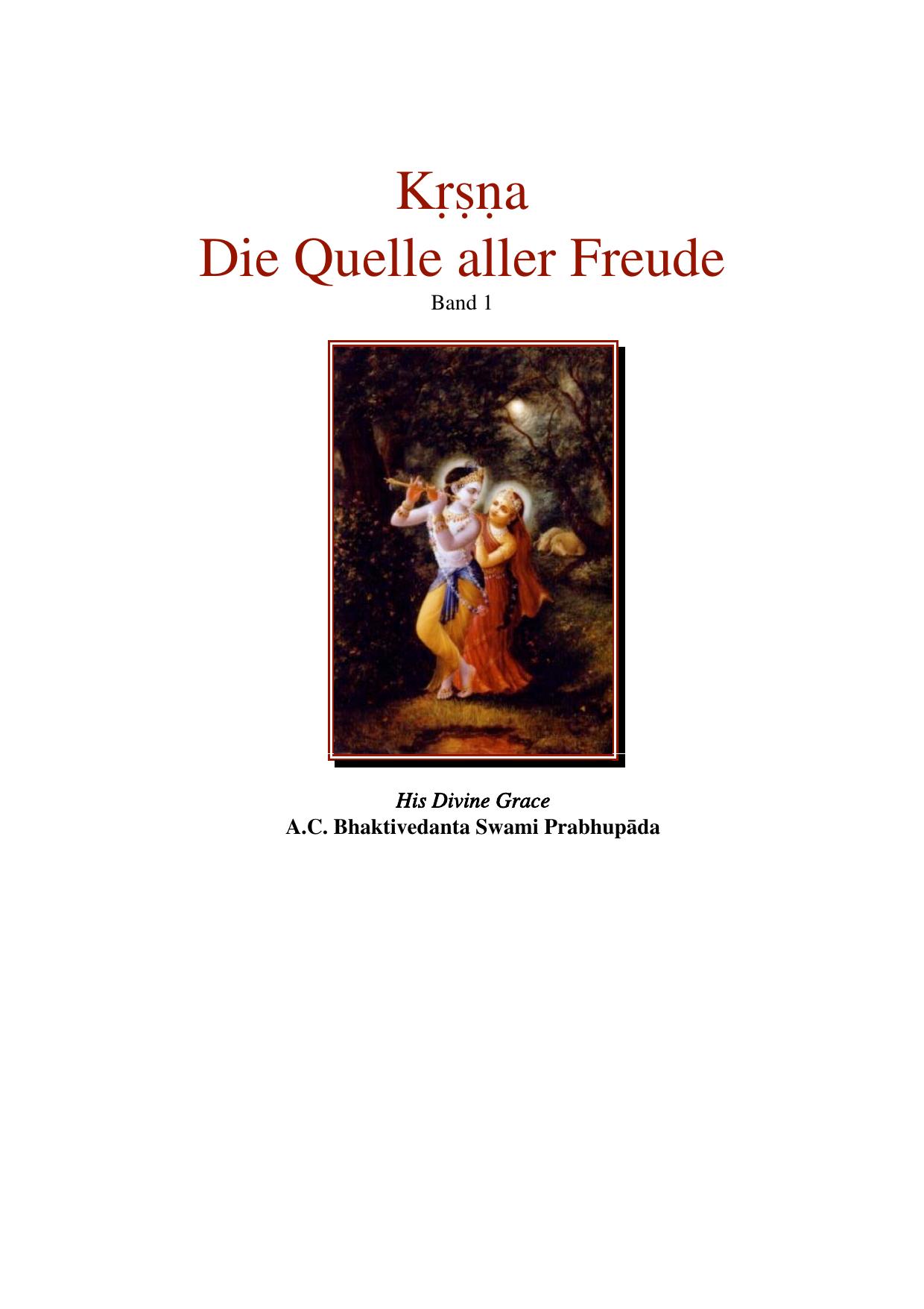 Krsna - Die Quelle aller Freude