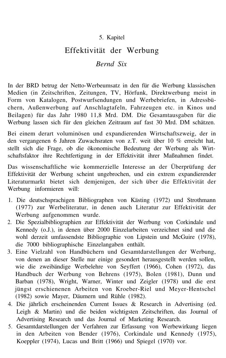 Enzyklopädie der Psychologie. Themenbereich D: Praxisgebiete. Serie III: Wirtschafts-, Organisations- und Arbeitspsychologie. Band 5: Methoden und Anwendungen in der Marktpsychologie