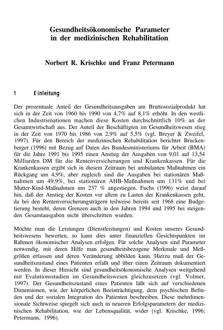 F. Petermann (Hrsg.): Rehabilitation