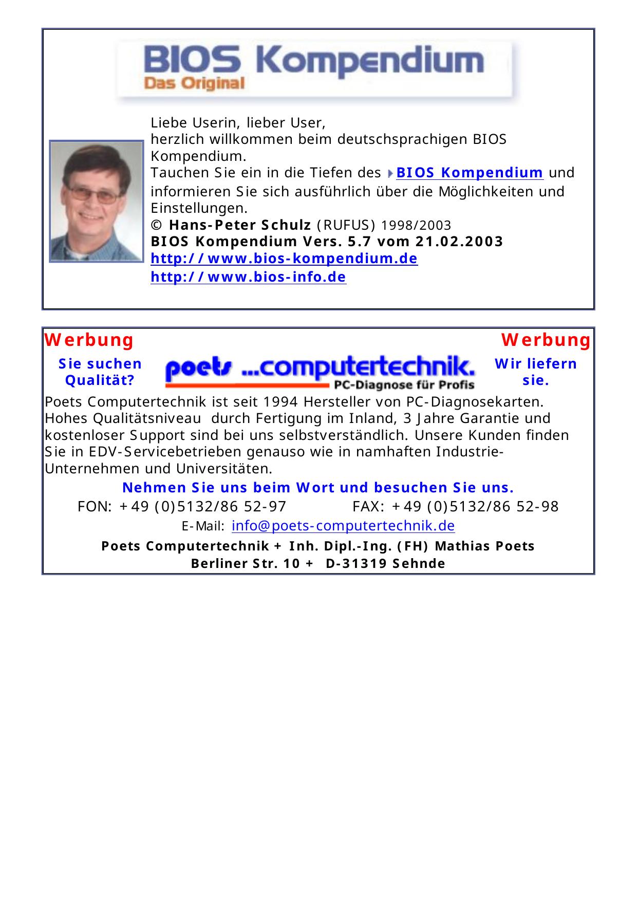 BIOS Kompendium © - Version 5.7