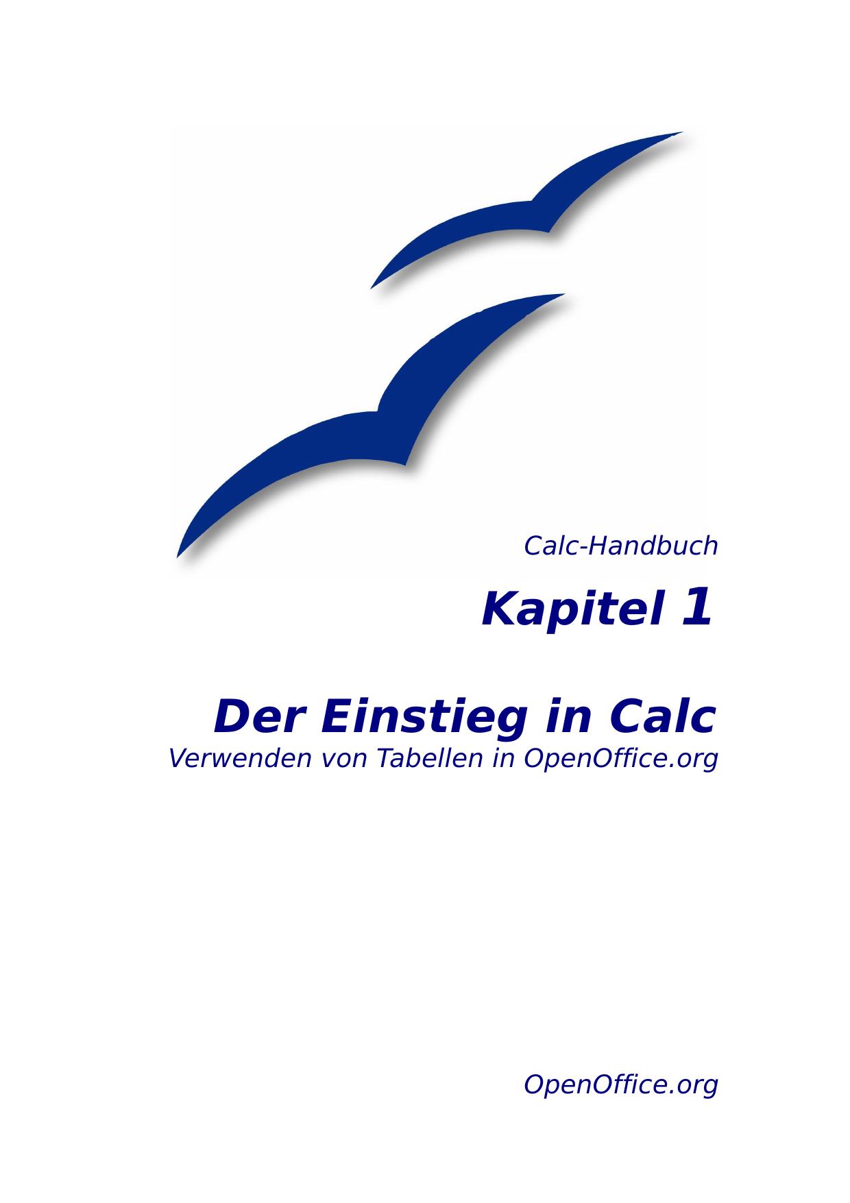 Der Einstieg in Calc