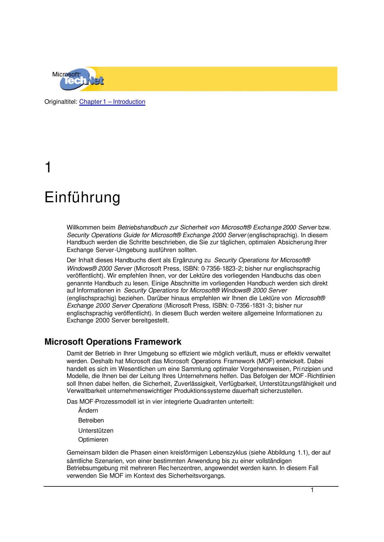 Microsoft - Betriebshandbuch zur Sicherheit vo