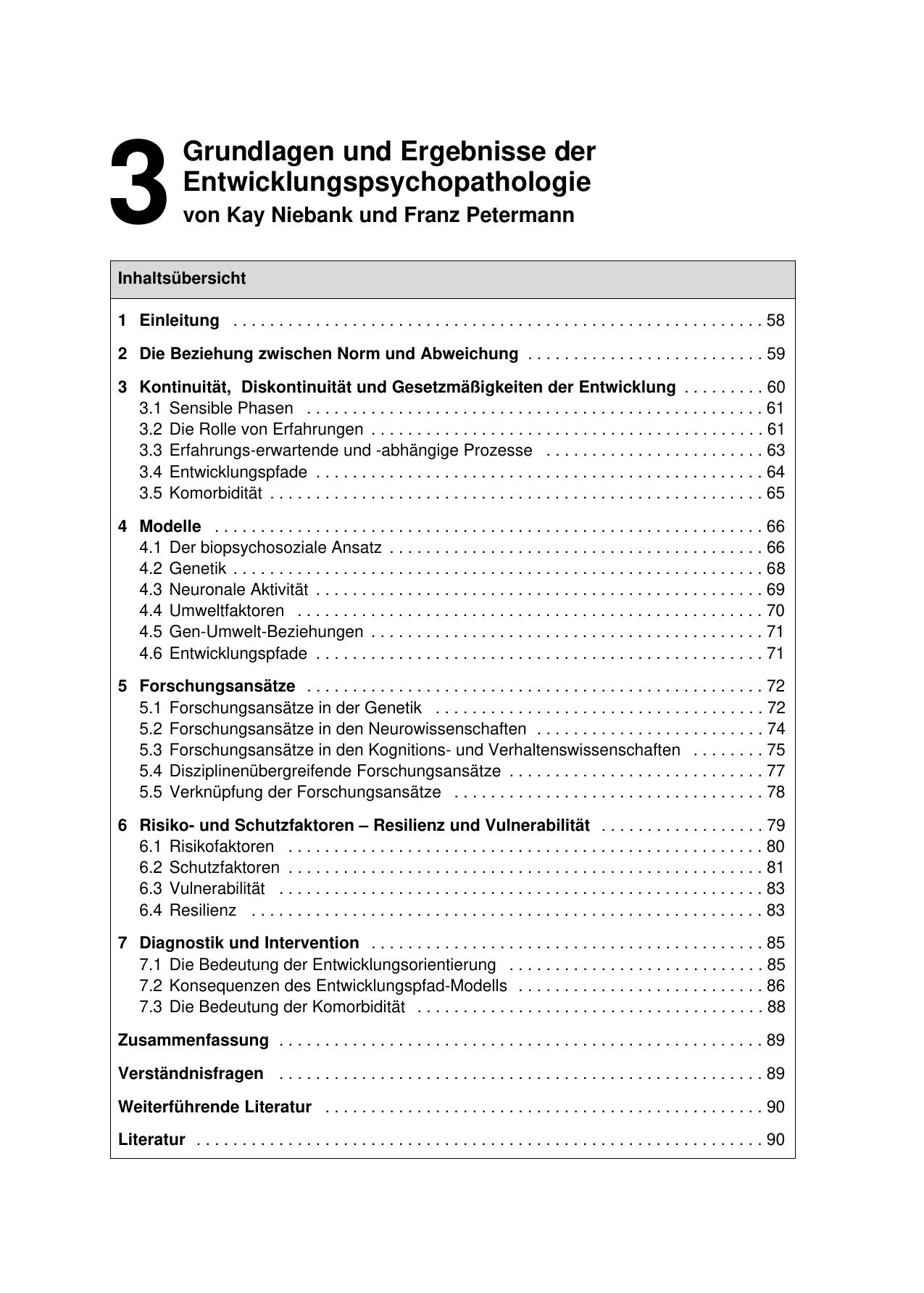 F. Petermann (Hrsg.): Lehrbuch der Klinischen Kinderpsychologie und -psychiatrie