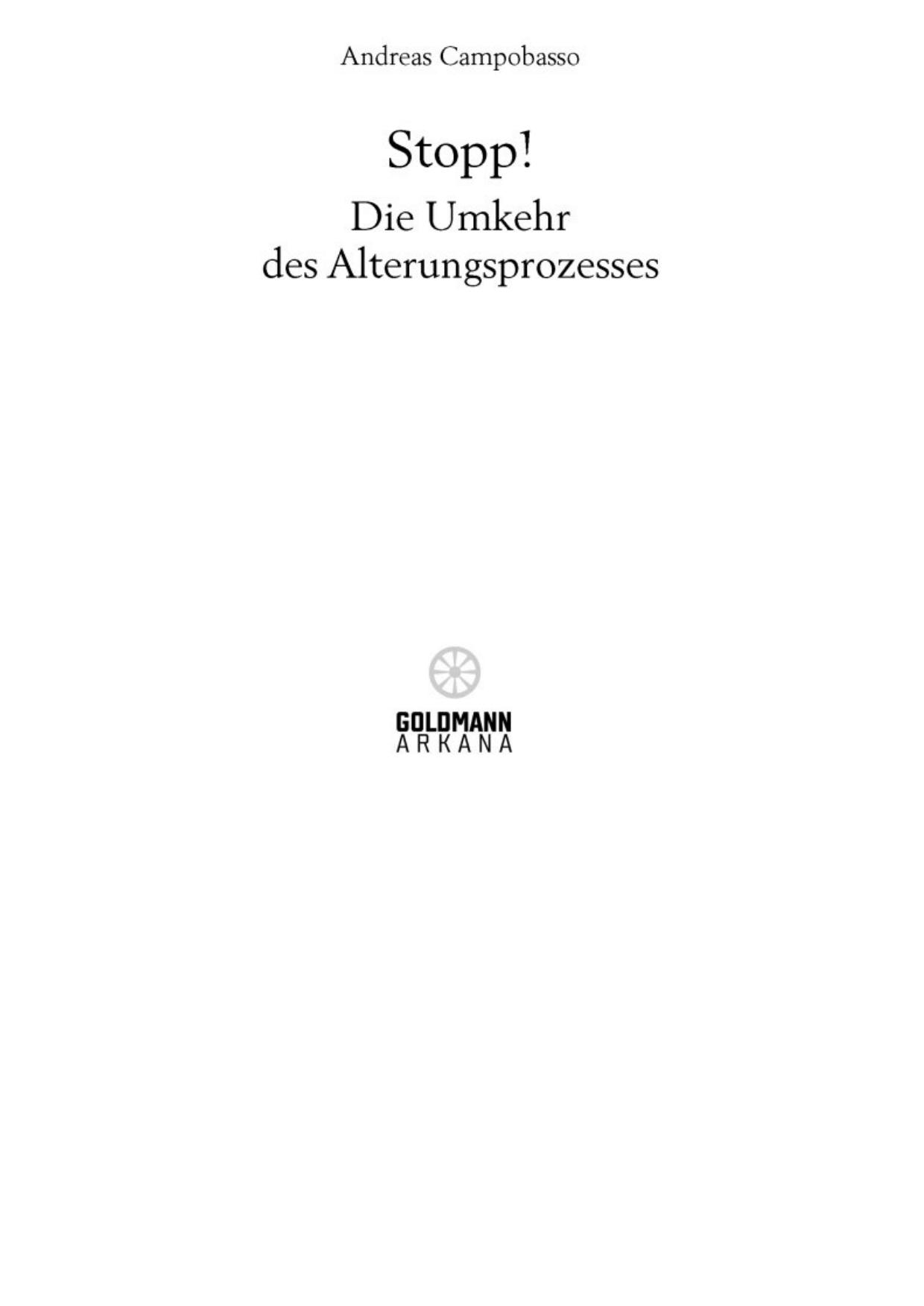 Stopp Die Umkehr des Alterungsprozesses