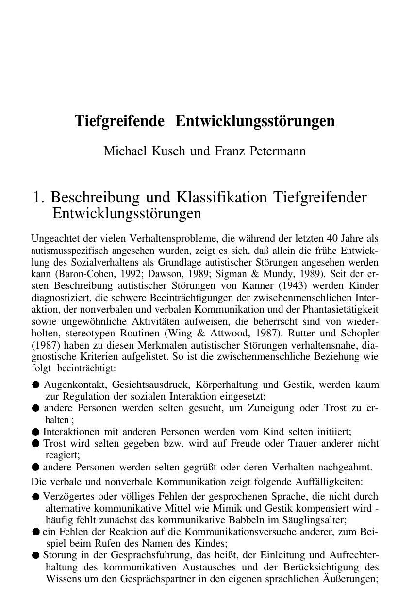 F. Petermann (Hrsg.): Lehrbuch der Klinischen Kinderpsychologie