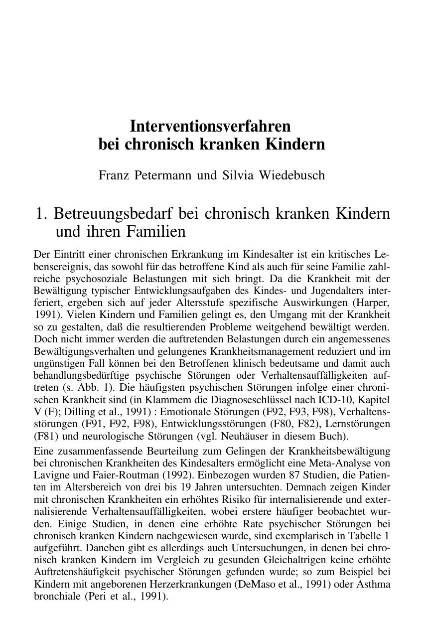 F. Petermann (Hrsg.): Lehrbuch der Klinischen Kinderpsychologie