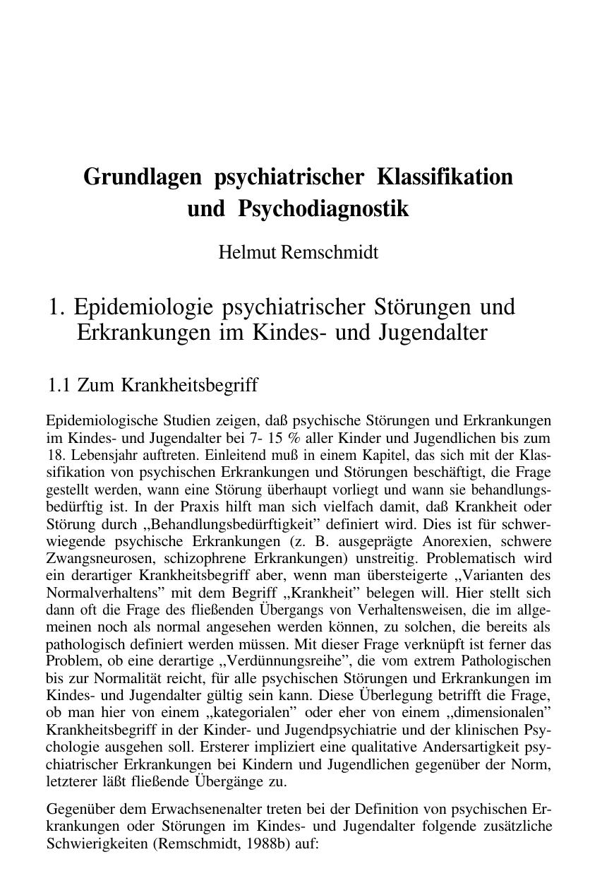 F. Petermann (Hrsg.): Lehrbuch der Klinischen Kinderpsychologie