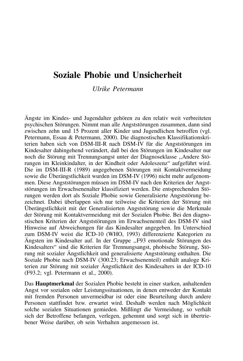 F. Petermann (Hrsg.): Fallbuch der Klinischen Kinderpsychologie und -psychotherapie