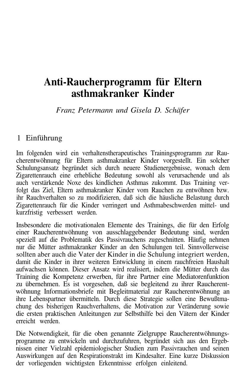F. Petermann (Hrsg.): Patientenschulung und Patientenberatung