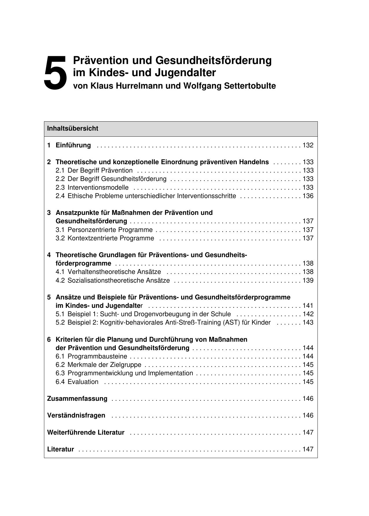 F. Petermann (Hrsg.): Lehrbuch der Klinischen Kinderpsychologie und -psychiatrie
