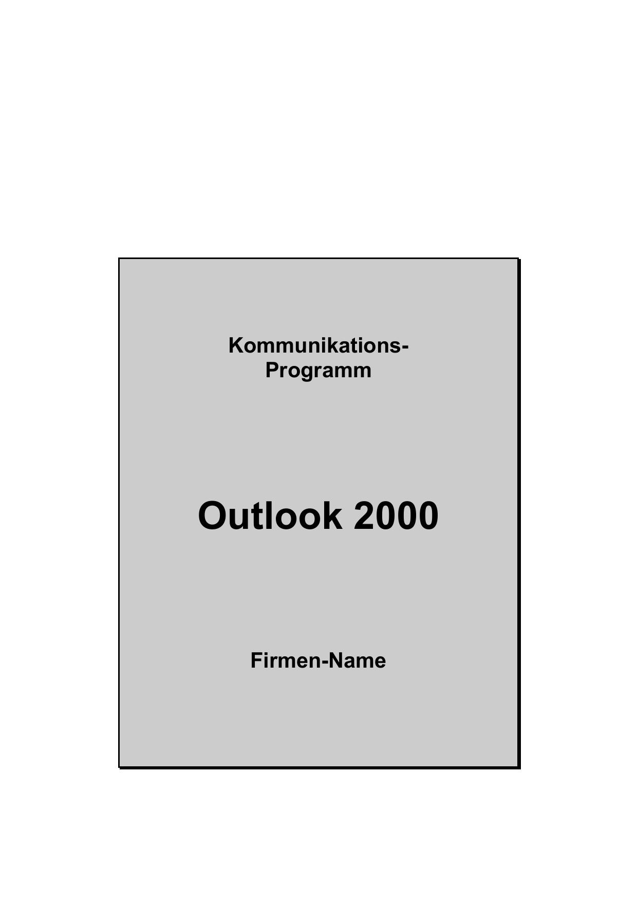 Microsoft Word - Outlook 2000.doc