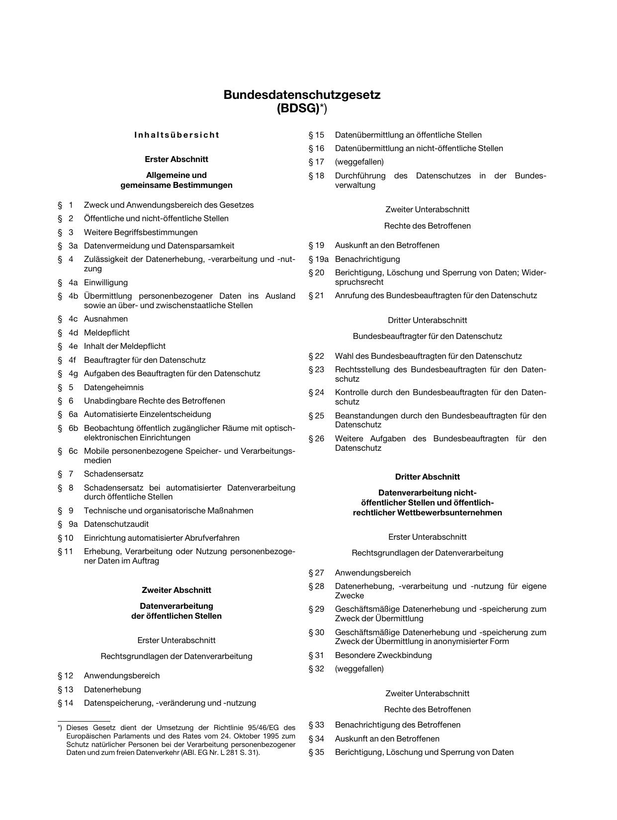 Bundesdatenschutzgesetz 2003