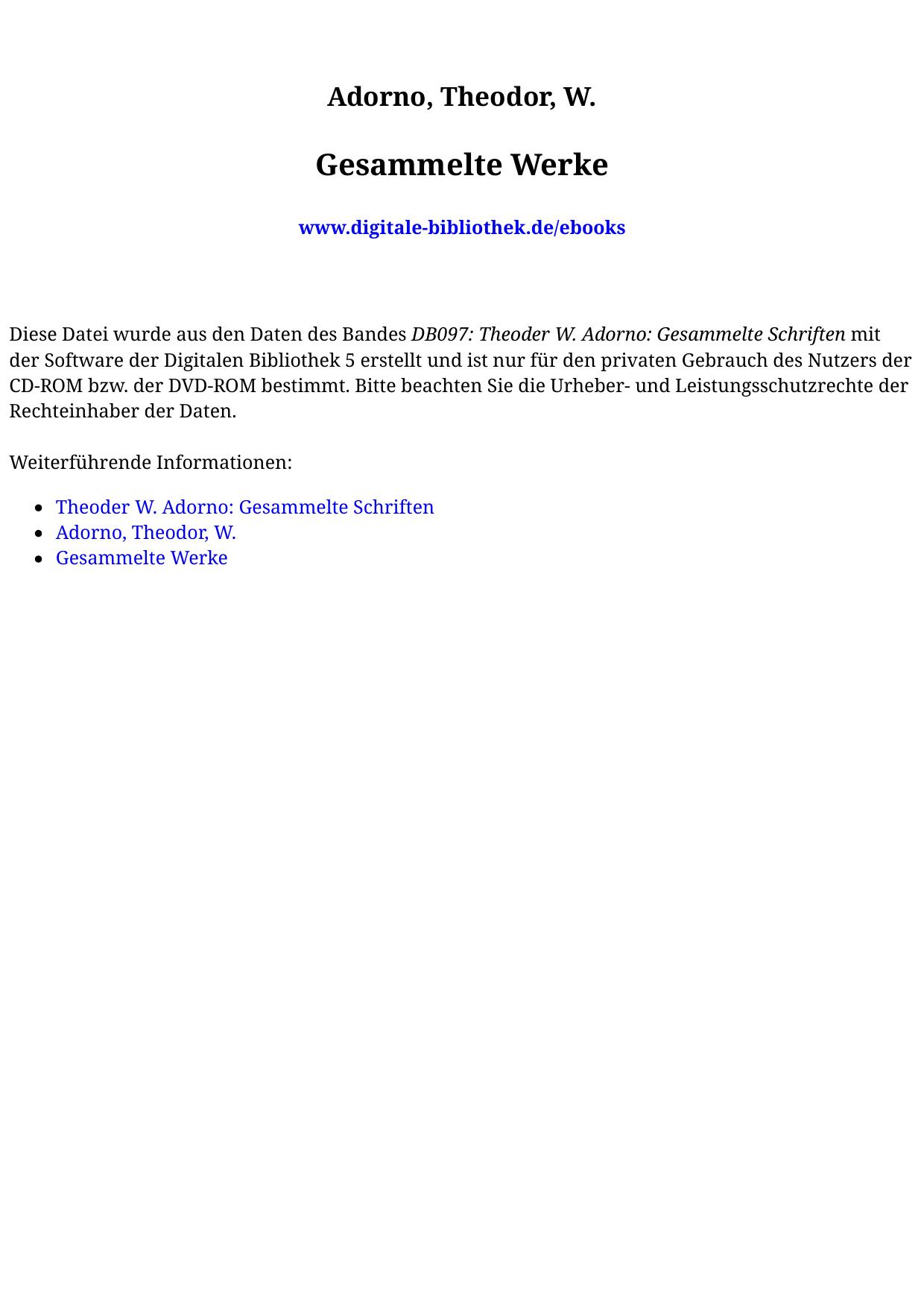 Gesammelte Werke