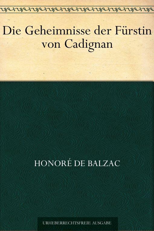 Die Geheimnisse der Fürstin von Cadignan (German Edition)