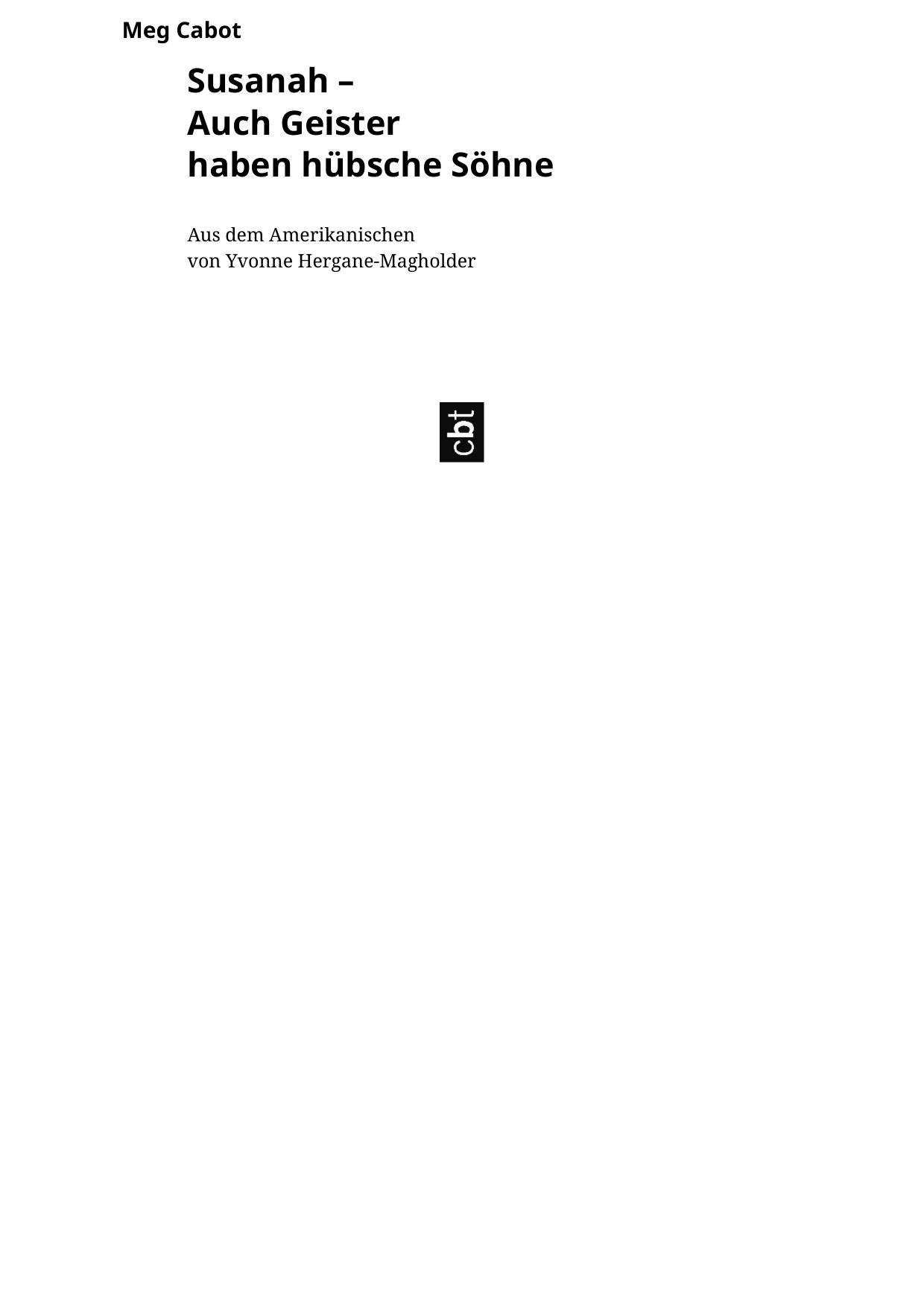 Auch Geister haben huebsche Soehne